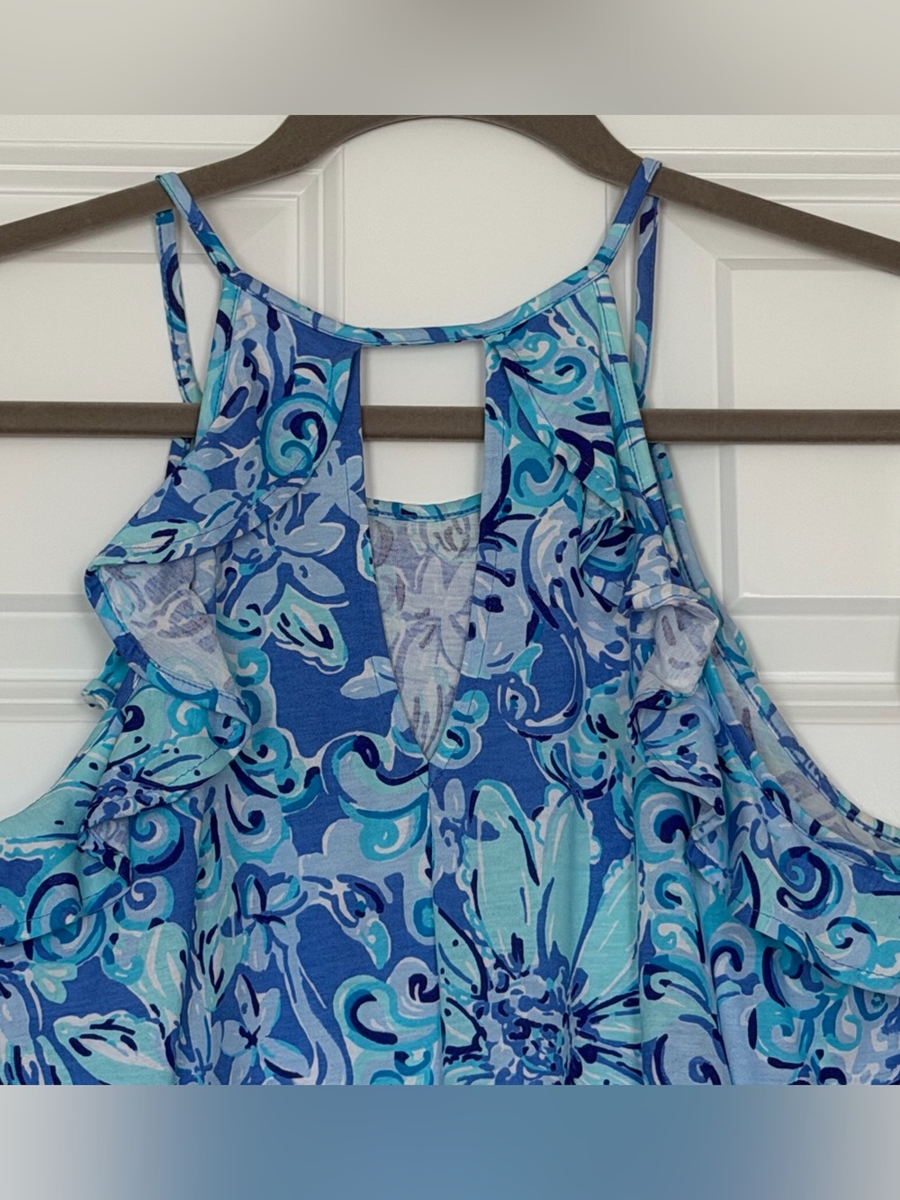 Lilly Pulitzer Billie dress size M Saltwater blue Suns out funs out - Picture 7 of 10